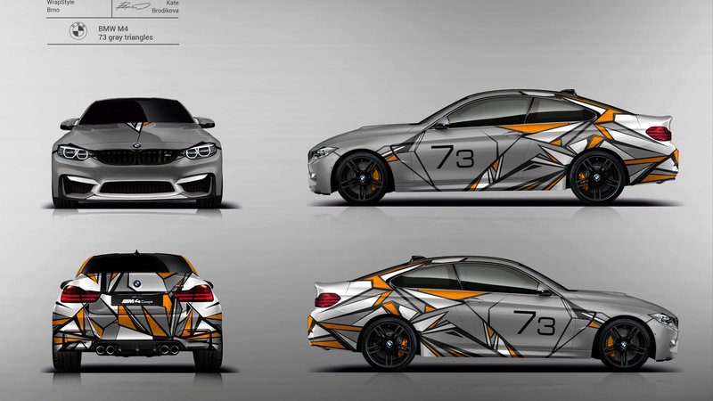 BMW M4 Race - 73 Gray Triangles design - img 2 small