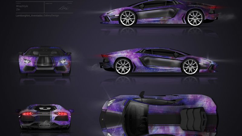 Lamborghini Aventador - Galaxy design