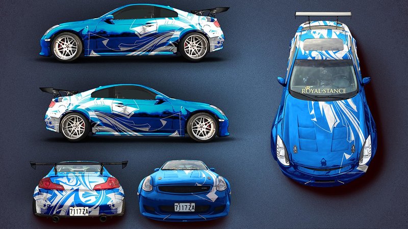 Nissan Skyline G35 - Graffiti Arrow Chrome design