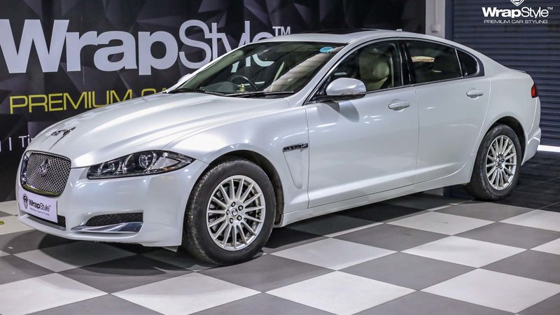 Jaguar XF - White Satin wrap