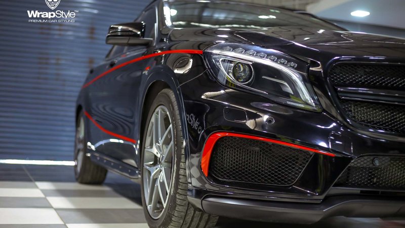 Mercedes A43 AMG - Black Gloss wrap - img 2 small