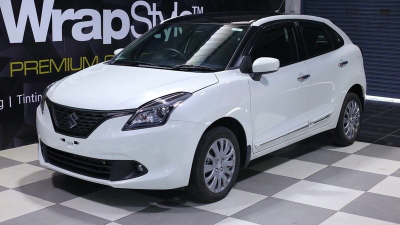 Suzuki Baleno -  White Gloss wrap - cover small