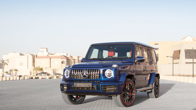 Mercedes G - Blue Gloss wrap