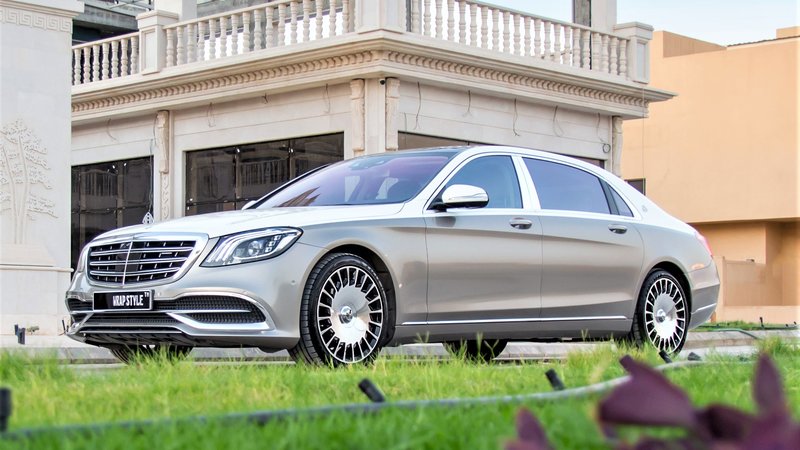Mercedes S650 - Grey Satin wrap - cover small
