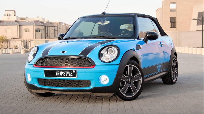Mini Cabrio - Blue Gloss wrap
