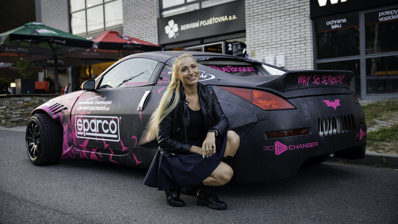 Toyota Supra and Nissan 350z - Lady Hoonigan WrapStock Bat Girl Design - img 1 small