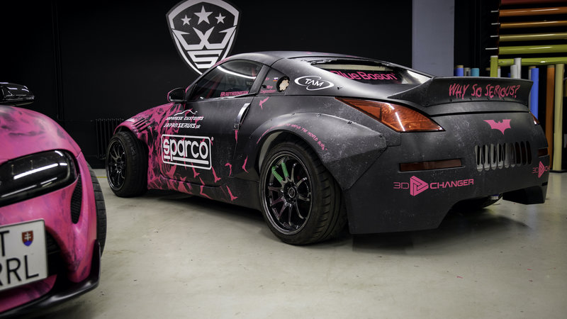 Toyota Supra and Nissan 350z - Lady Hoonigan WrapStock Bat Girl Design - img 2 small