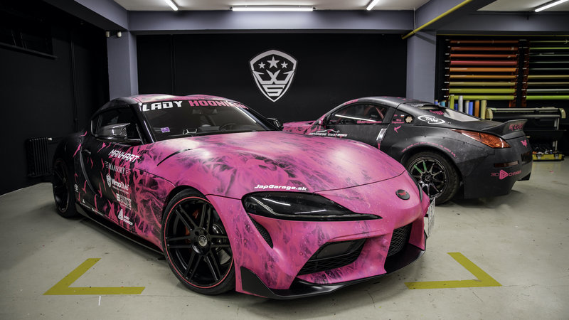 Toyota Supra and Nissan 350z - Lady Hoonigan WrapStock Bat Girl Design - img 3 small