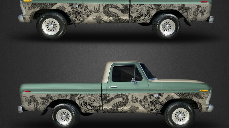 Ford F100 - Japanese Tattoo design - img 1 small
