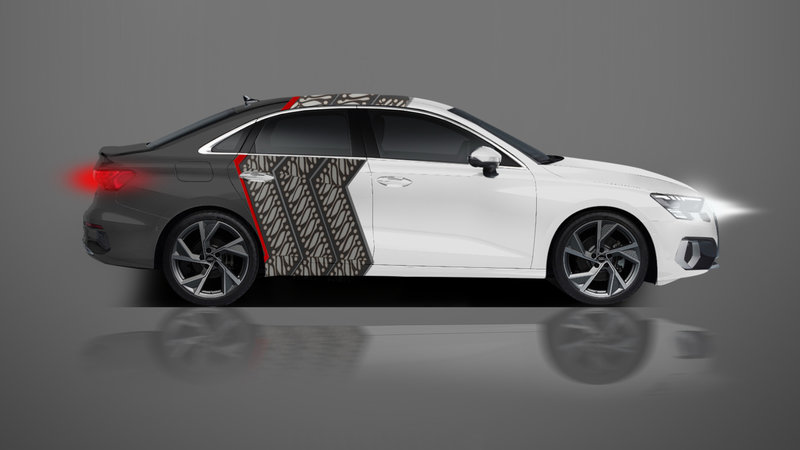 Audi A3 - Grey Pattern Design - cover small