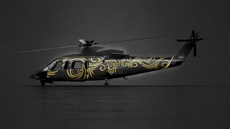 Helicopter Sikorsky - Golden Design - cover small