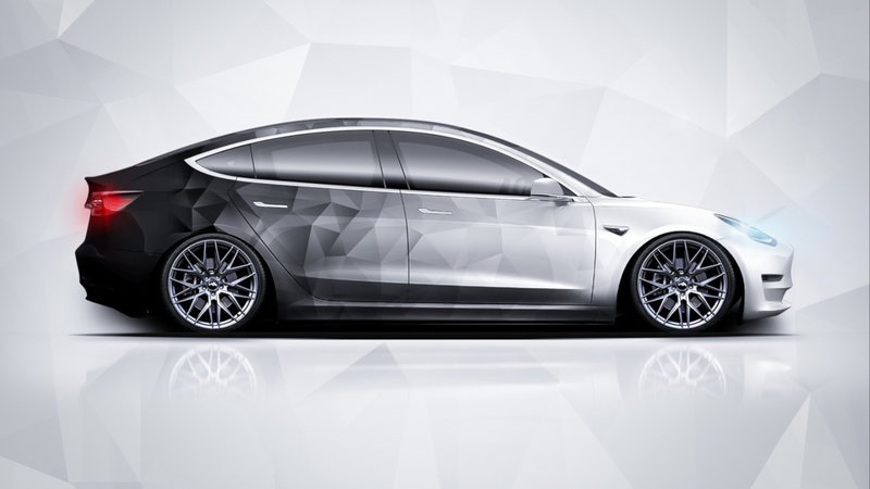 Tesla Model 3 - Polygon Design - cover small