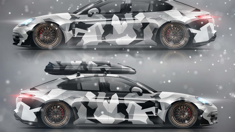 Porsche Panamera - Olson Snow Camouflage Design - img 1 small