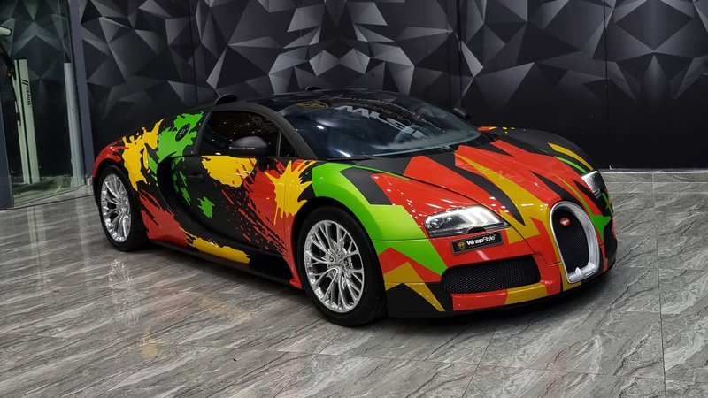 Bugatti Veyron - Colorful Wrap - cover small