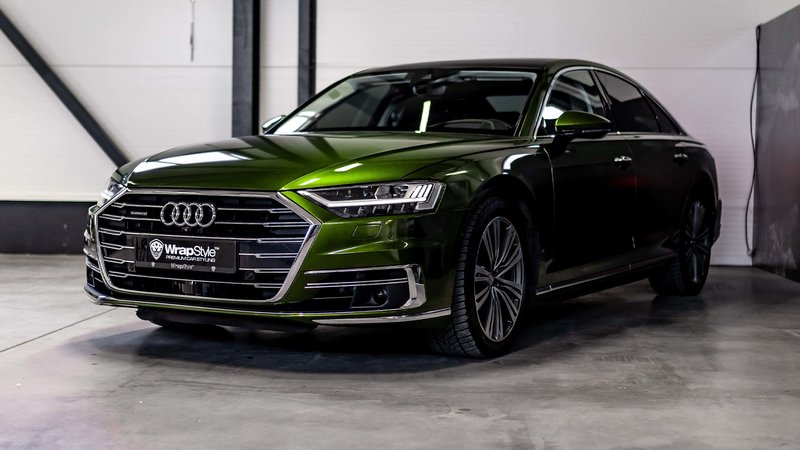 Audi A8 - Green Metallic Wrap - cover small