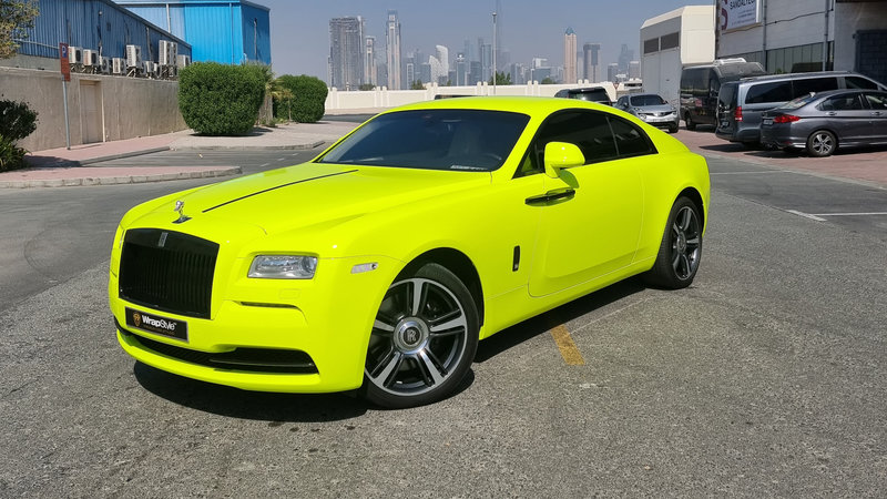 Rolls-Royce Wraith - Fluorescent Yellow Wrap - img 2 small