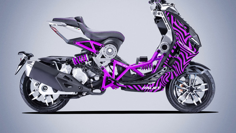 Italjet Dragster 200 - Lady Hoonigan Design - img 2 small