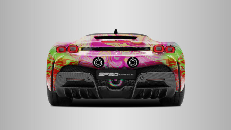 Ferrari SF90 Stradale - Abstract Colorful Design - img 4 small