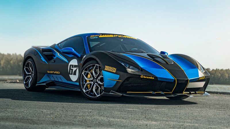 Ferrari 488 - Racing Blue Wrap