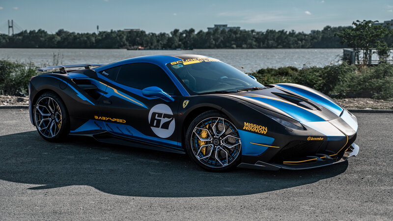 Ferrari 488 - Racing Blue Wrap - img 2 small