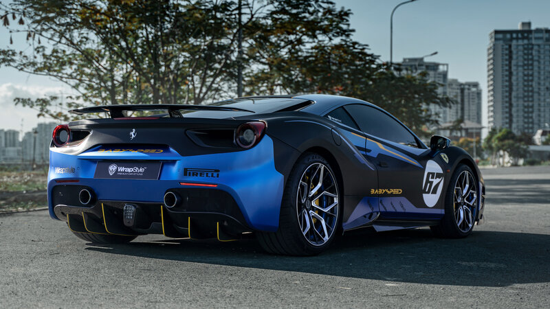 Ferrari 488 - Racing Blue Wrap - img 5 small