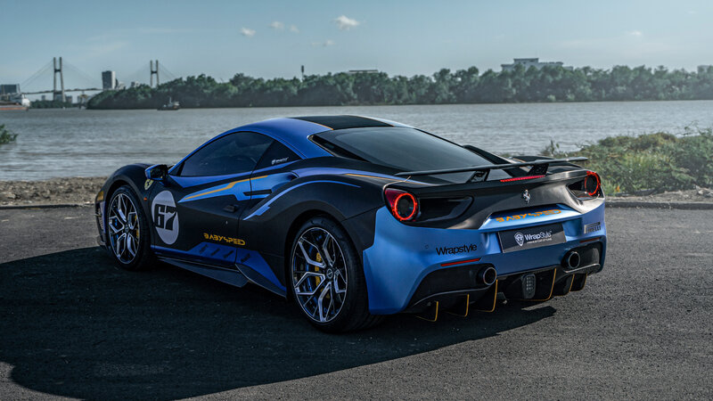 Ferrari 488 - Racing Blue Wrap - img 6 small