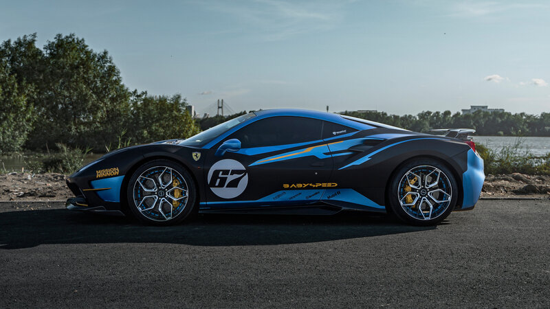 Ferrari 488 - Racing Blue Wrap - img 7 small