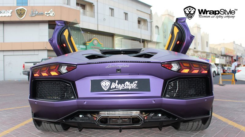 Lamborghini Aventador - Purple Metalic Matt wrap - img 3 small