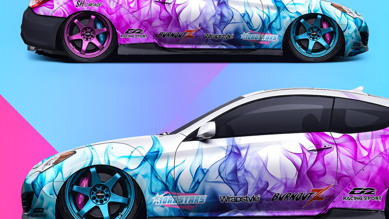 Hyundai_Genesis - Colorful Flame Design - img 2 small