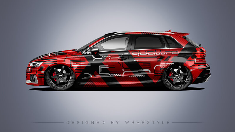 Audi RS3 - Red Tron Design