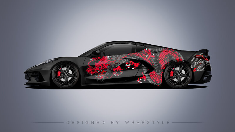 Chevrolet Corvette 2023 - Dragon & Samurai Design