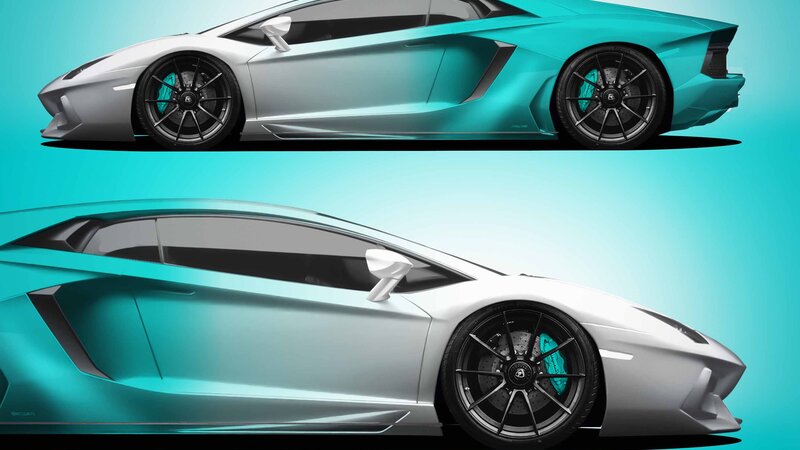 Lamborghini Aventador S - Tiffany Blue Gradient Design - img 1 small