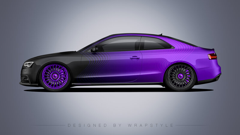 Audi S5 - Black & Purple Gradient Design