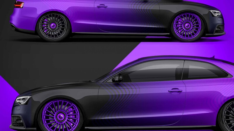 Audi S5 - Black & Purple Gradient Design - img 1 small