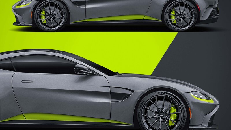 Aston Martin Vantage V12 - Green Stripes Design - img 2 small