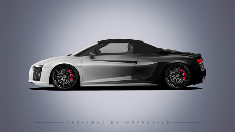 Audi R8 - Black & White Gradient Design