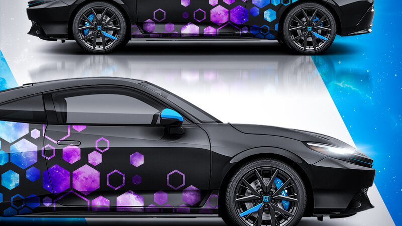 Honda Prelude - Gradient Hexagon Design - img 2 small