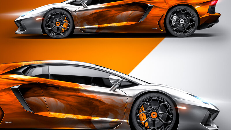 Lamborghini Aventador - Orange Marble Design - img 1 small