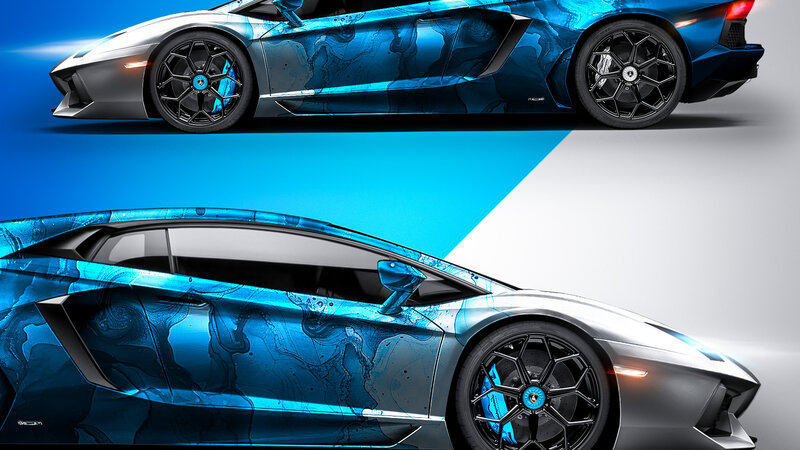 Lamborghini Aventador - Orange Marble Design - img 4 small