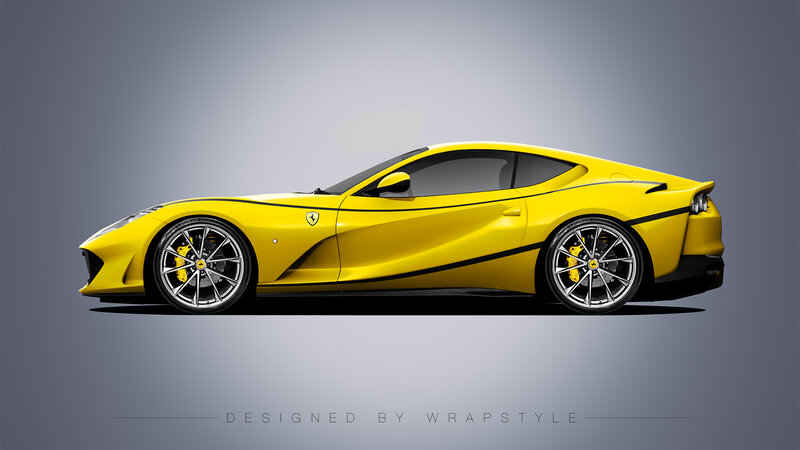 Ferrari 812 Superfast - Black Stripe Design