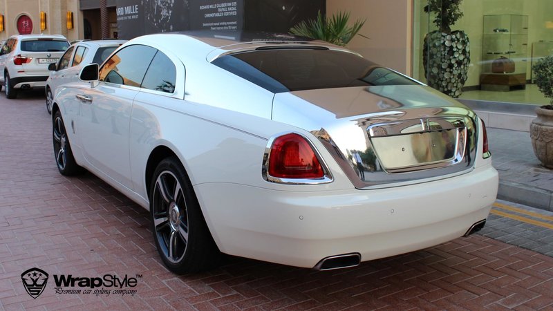 Rolls-Royce Wraith - Silver Chrome wrap - img 2 small