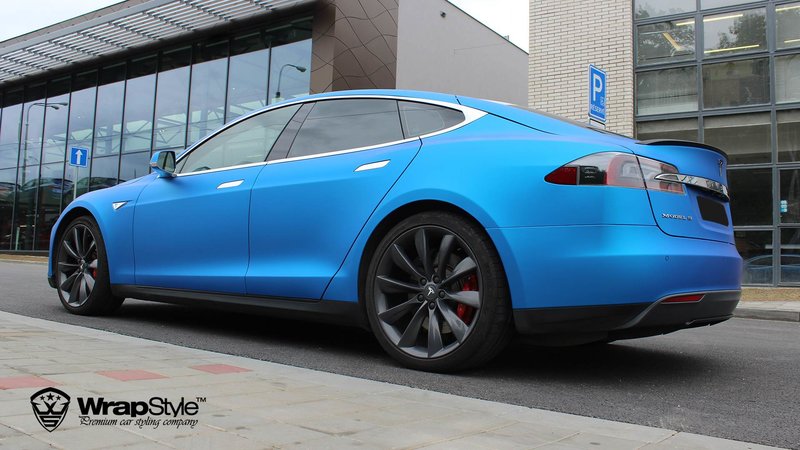 Tesla Model S - Blue Metallic wrap - img 3 small