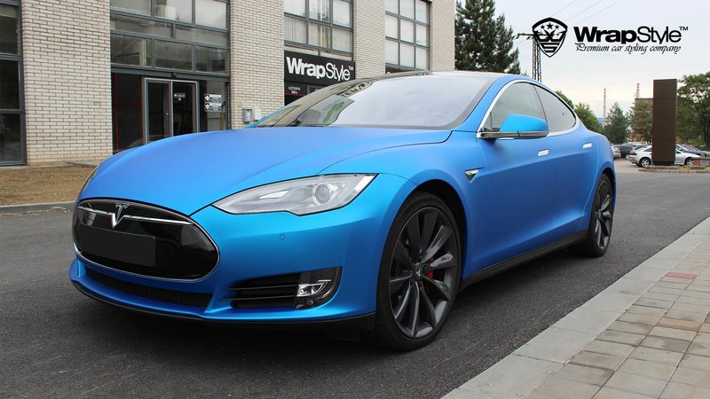 Tesla Model S - Blue Metallic wrap - img 2 small