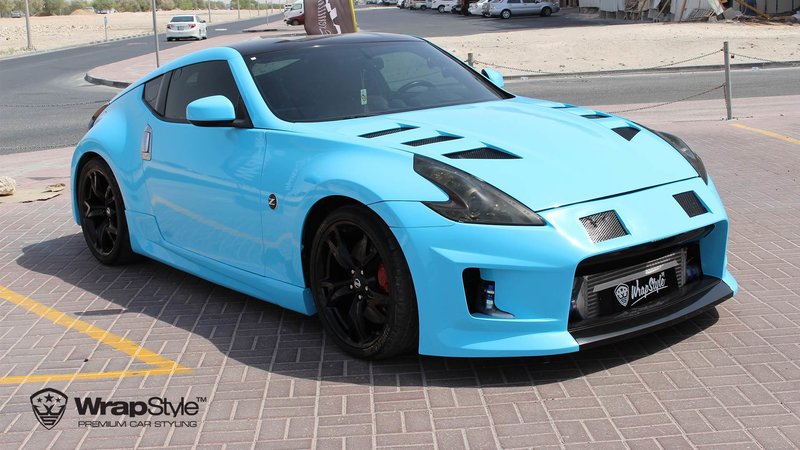 Nissan 370z - Sky Blue Gloss wrap - img 4 small