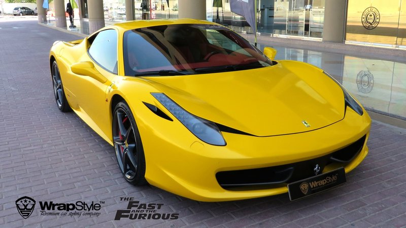 Ferrari 458 - Yellow Gloss wrap - img 2 small