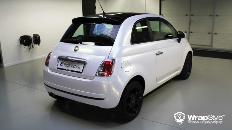 Fiat 500 - White Satin wrap - img 3 small