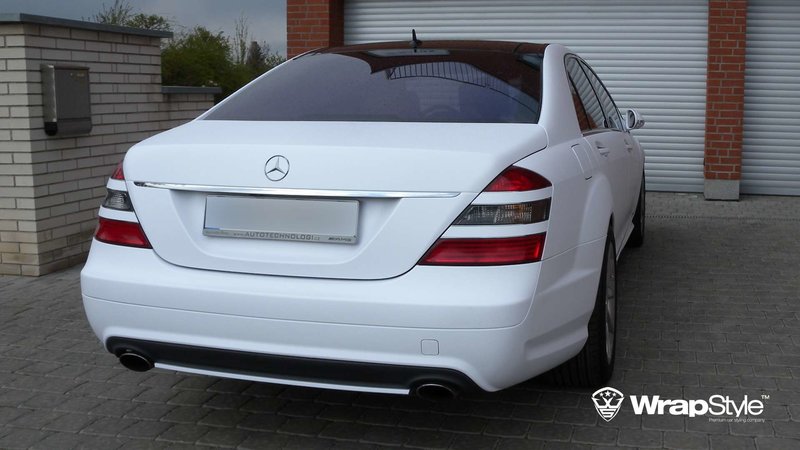 Mercedes S - White Matt wrap - img 2 small