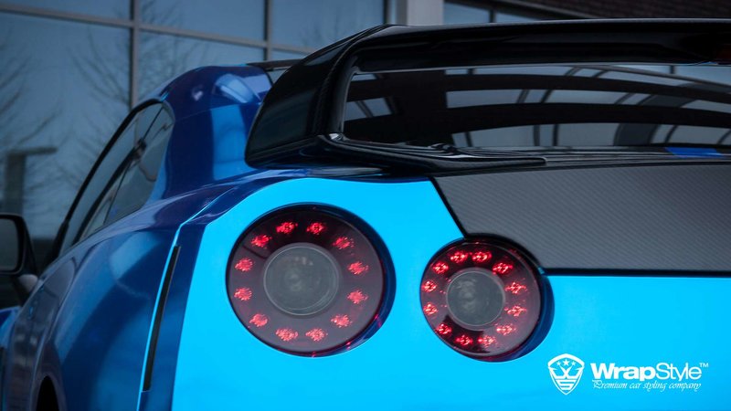 Nissan GTR - Blue Chrome wrap - img 3 small