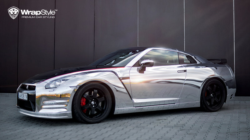 Nissan GTR - Silver Chrome wrap - img 2 small