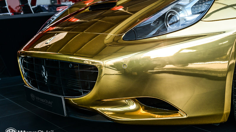 Ferarri California - Gold Chrome wrap - img 5 small